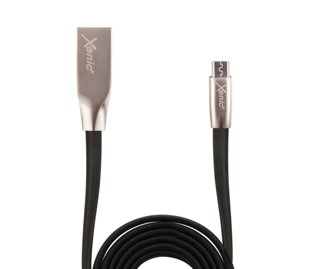 XENIC USB-MICRO USB 1,2M, metalowe końcówki czarny - 1459717 - zdjęcie 2